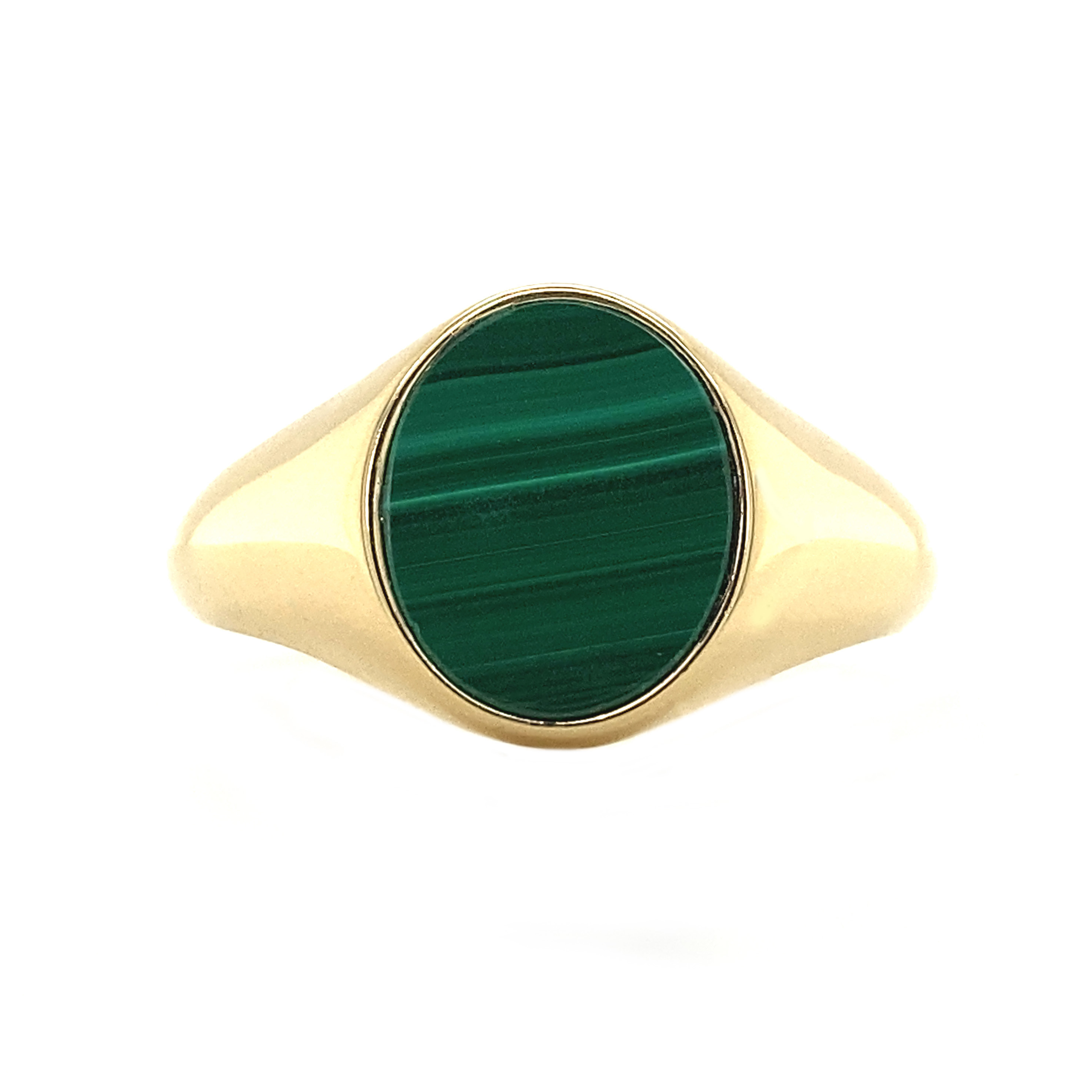 Vintage Twiggy 14K Gold Ring, Royal Green